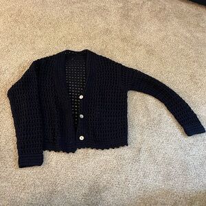 Navy Knit Women's Sweater